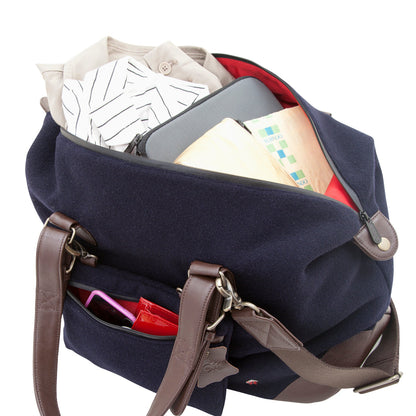 Lafayette Wool Duffel Bag (M) Navy - Manhattan Portage