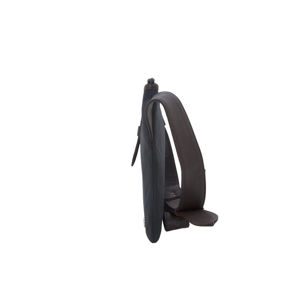 Waxed Sterling Shoulder Bag Black - Manhattan Portage