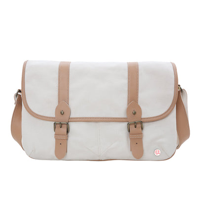 Ft. Greene Organic Shoulder Bag (L) Beige - Manhattan Portage