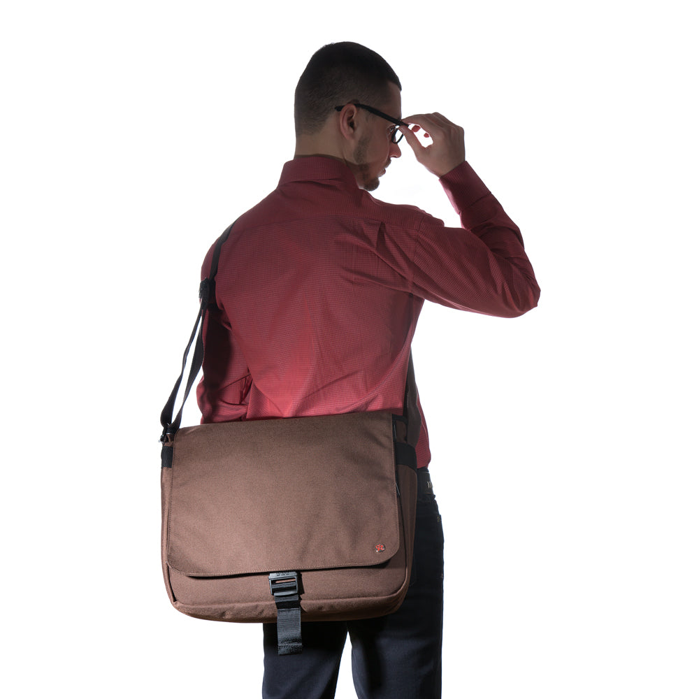 Jay Laptop Bag Dark Brown - Manhattan Portage