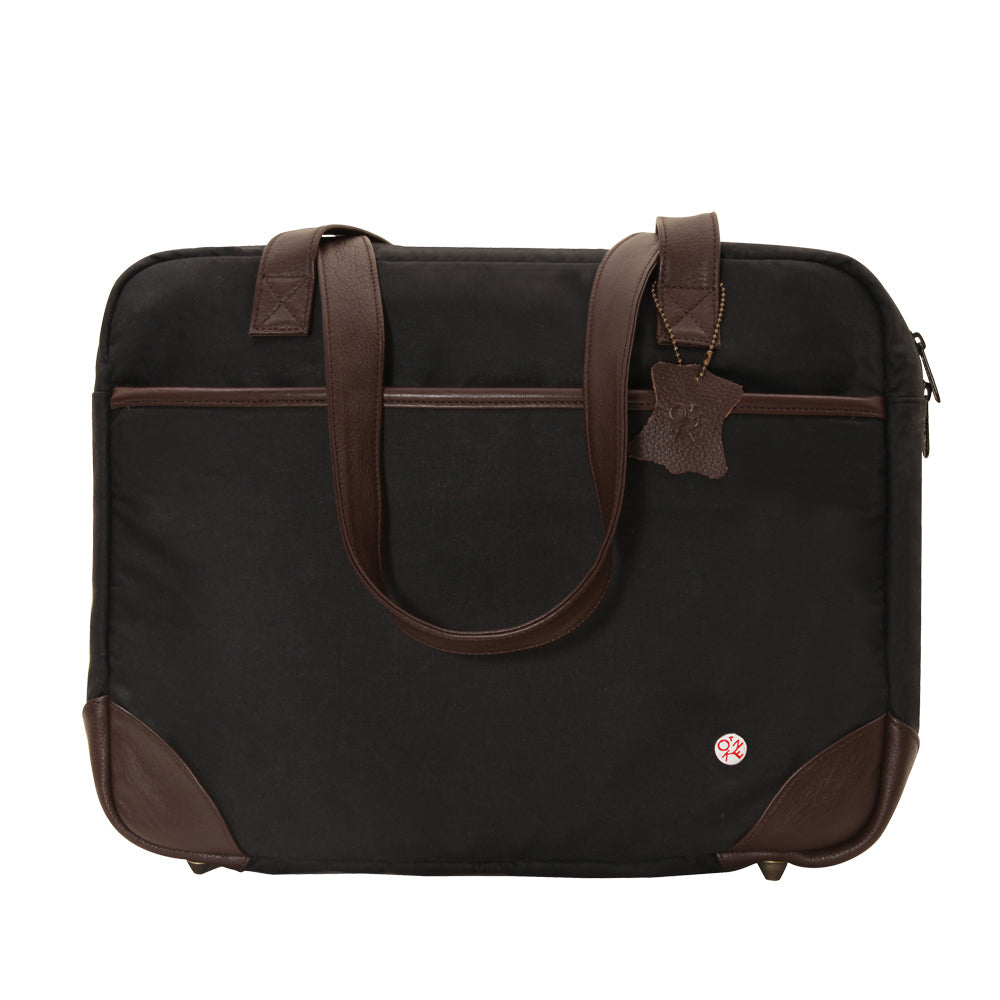Hudson Waxed Shoulder Bag Black - Manhattan Portage