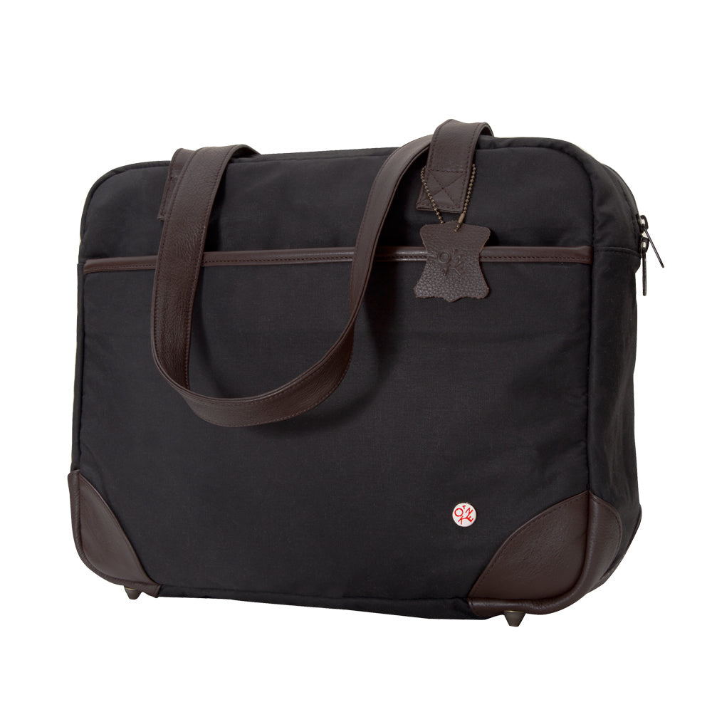 Hudson Waxed Shoulder Bag Black - Manhattan Portage
