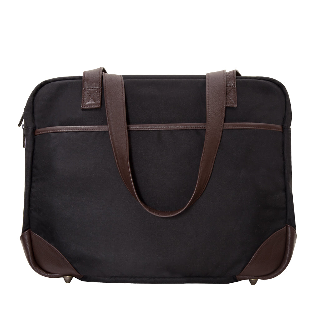 Hudson Waxed Shoulder Bag Black - Manhattan Portage