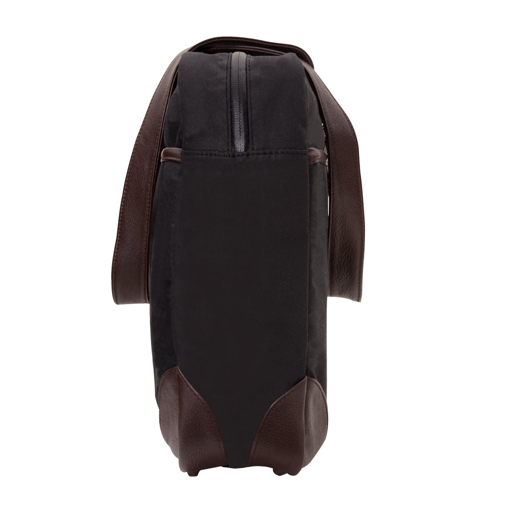 Hudson Waxed Shoulder Bag Black - Manhattan Portage