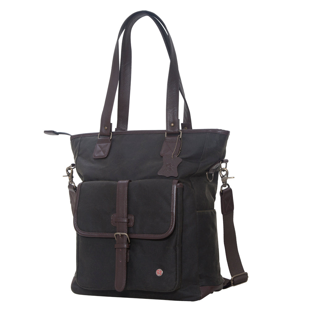 Amsterdam Waxed Tote Bag Black - Manhattan Portage