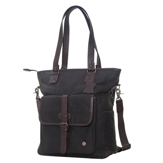 Amsterdam Waxed Tote Bag Black - Manhattan Portage