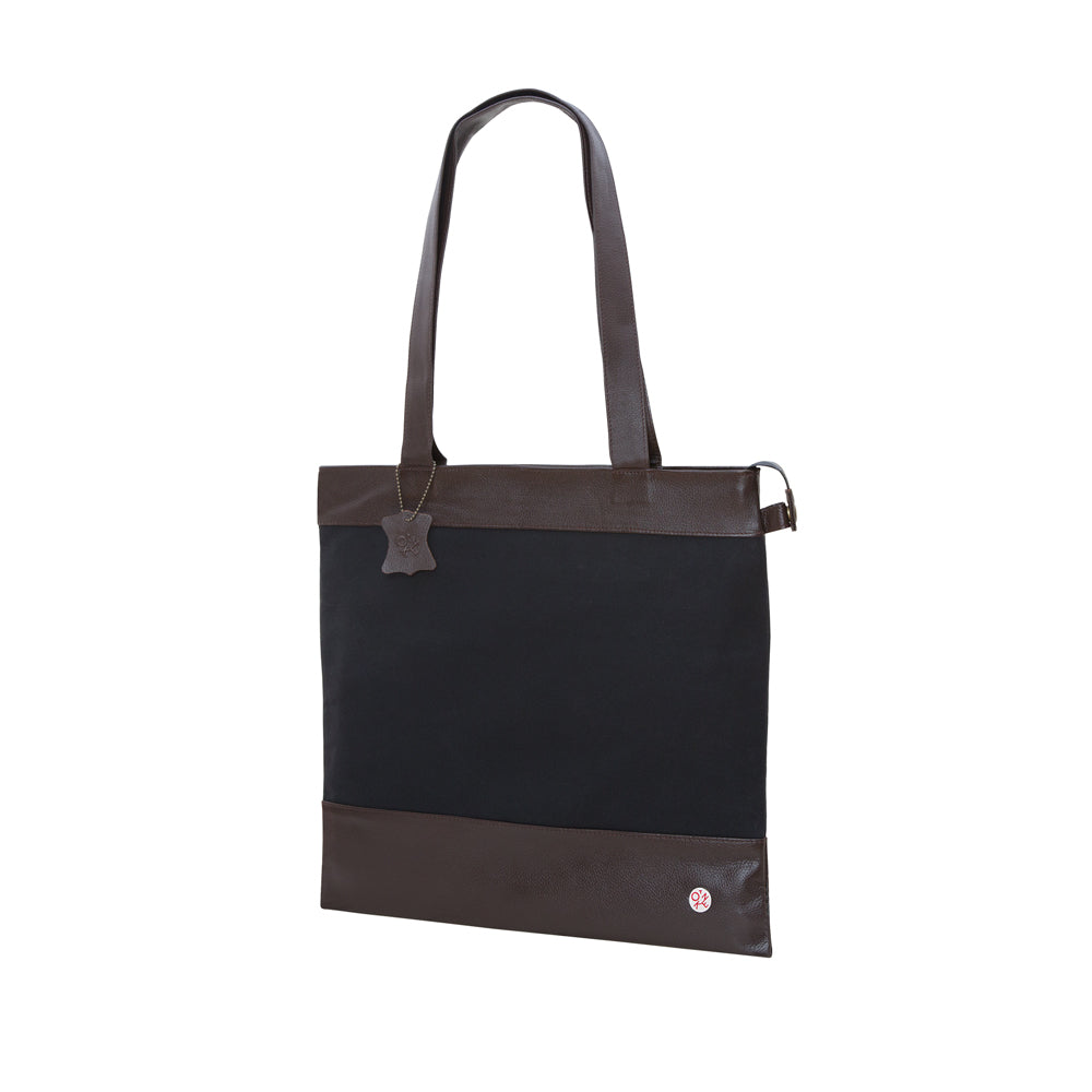 Waxed Graham Tote Bag (M) BLK/DBR - Manhattan Portage